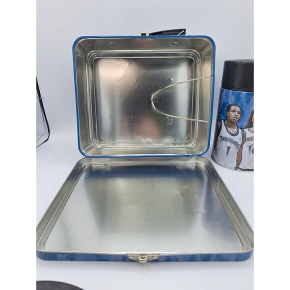 MINNESOTA Timberwolves Vintage Metal Lunch Box & Matching Thermos U.S. Bank - Picture 4 of 14